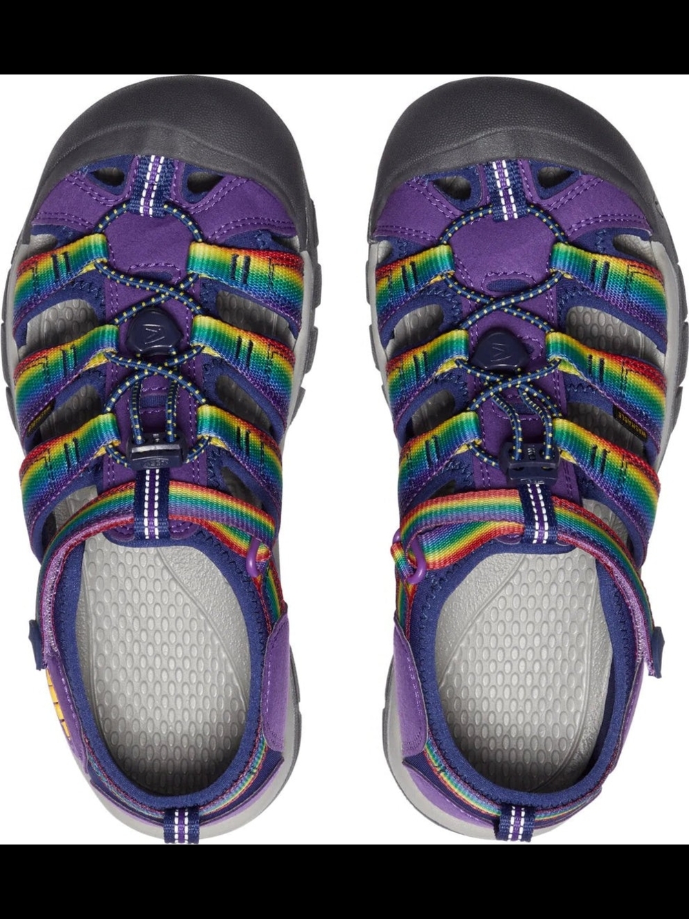 KEEN Kids' Newport H2 Sandal Rainbow Strap Closed-Toe‎ Sandals Size 4